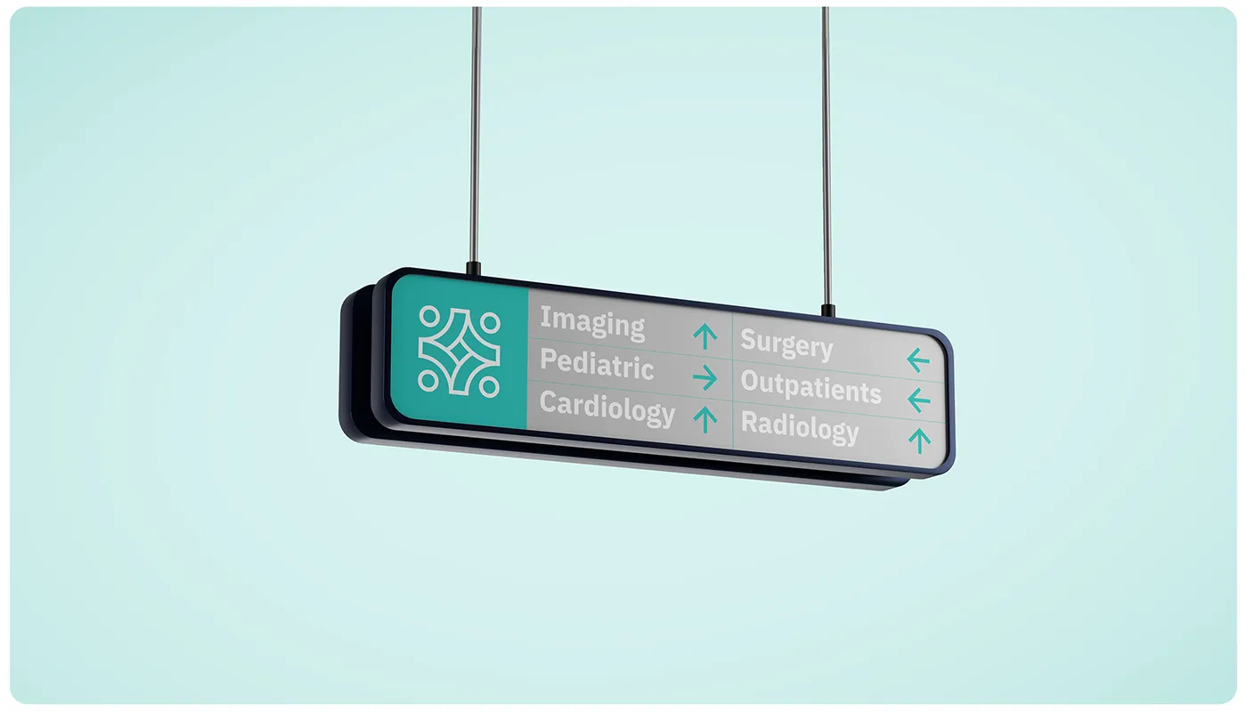Da Vinci Hospital brand application board