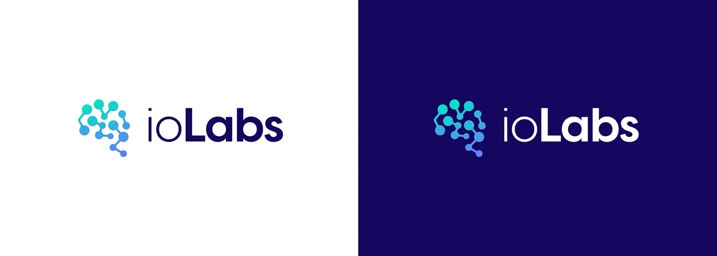IO Labs logo construction board