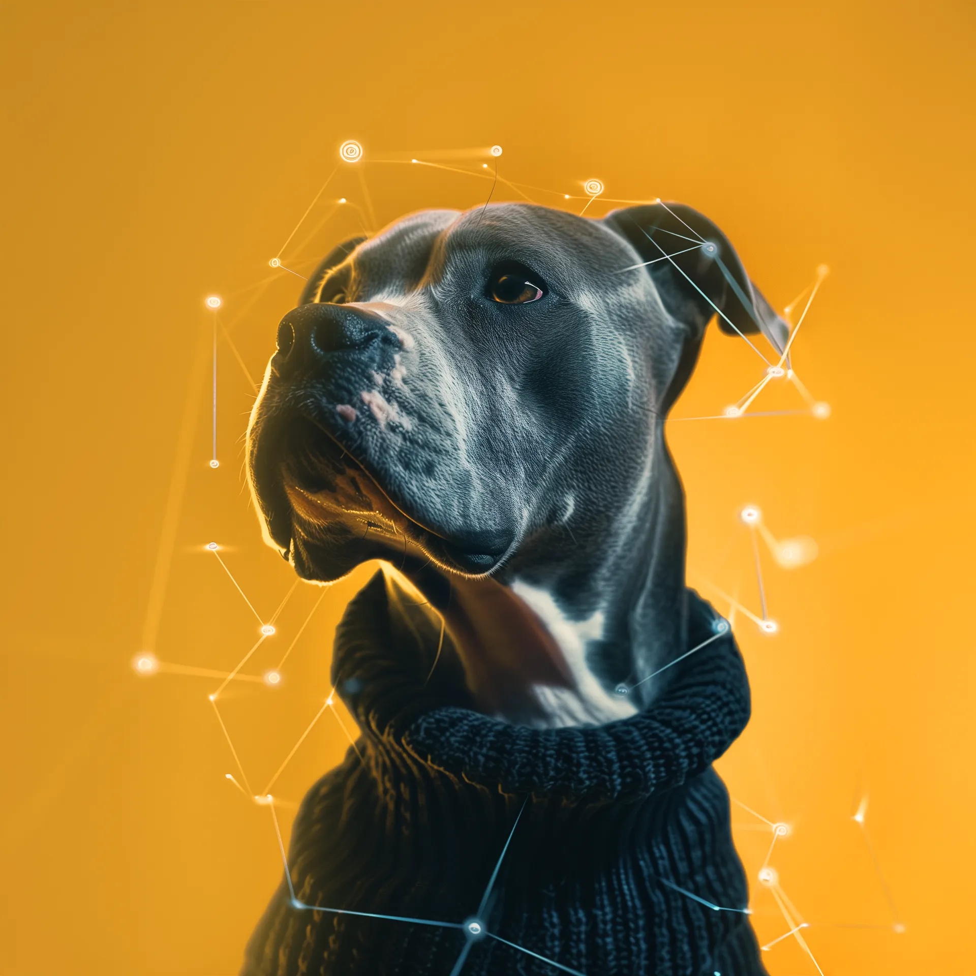 A pitbull operating gears and levers, representing workflow optimization through automation and AI.